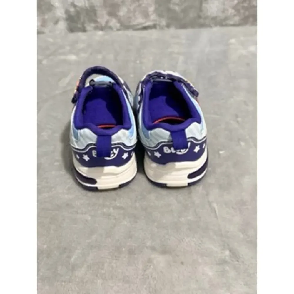 Bluey Bingo Light-Up Kids Sneakers Size 7 Blue Purple